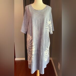 Fresh Produce Tie Dye Cotton Dress with Pockets